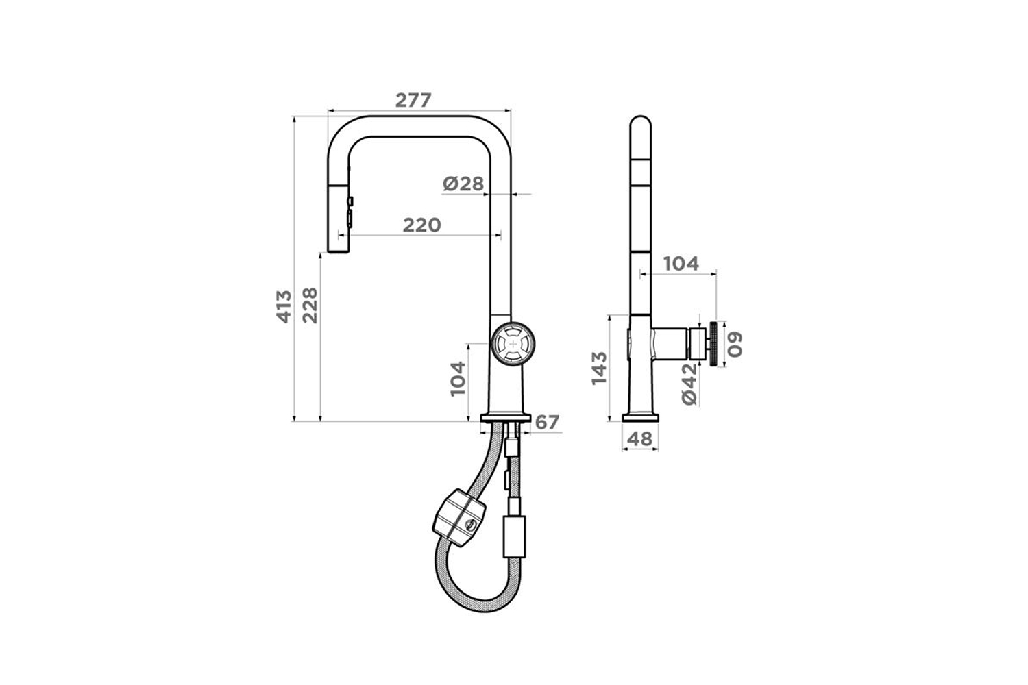 Распродажа - изображение №4 "Смеситель Omoikiri Arita-SB-GB латунь/графит, 4994355"  на www.Angstrem-mebel.ru