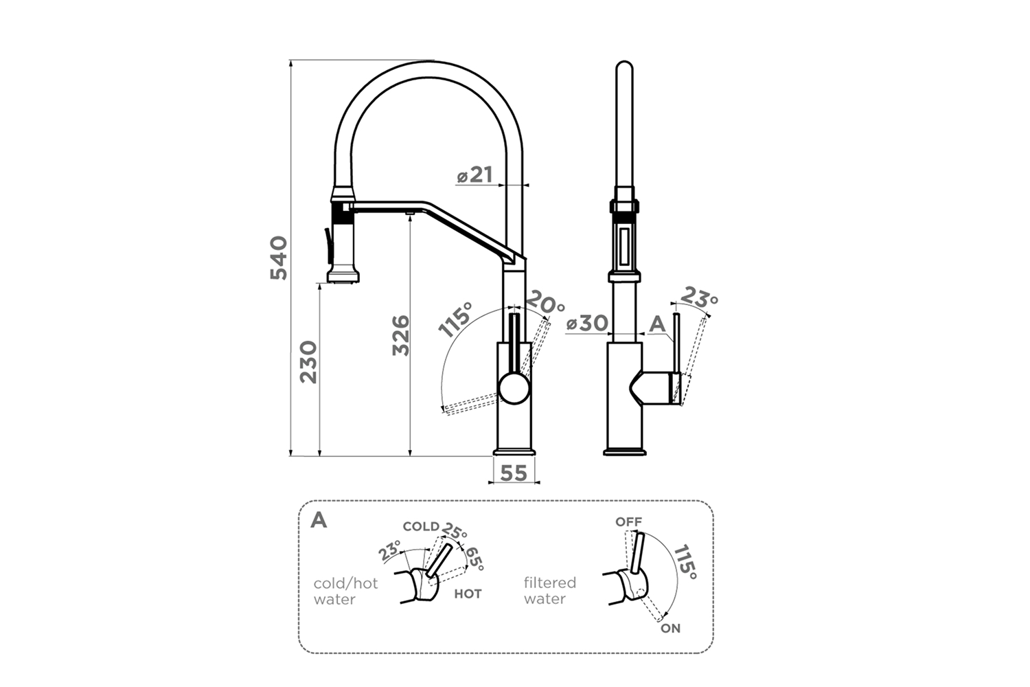 Распродажа - изображение №3 "Смеситель Omoikiri Makkari 2 Plus-SB-LG-BL латунь/светлое золото/черный, 4994496"  на www.Angstrem-mebel.ru