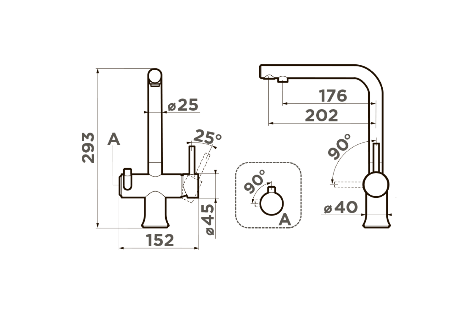 Распродажа - изображение №3 "Смеситель Omoikiri Hotaru-GM-WH латунь/вороненая сталь/белый, 4994053"  на www.Angstrem-mebel.ru