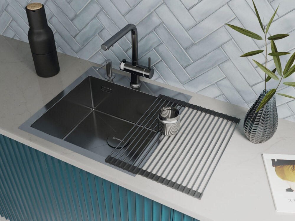 Распродажа - изображение №4 "Смеситель Omoikiri Hotaru-GM-WH латунь/вороненая сталь/белый, 4994053"  на www.Angstrem-mebel.ru