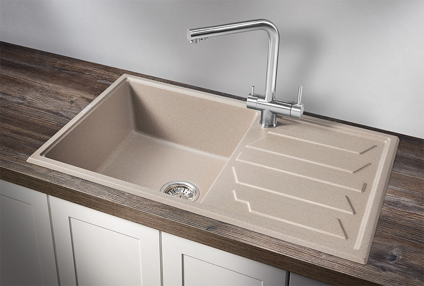 Распродажа - изображение №3 "Кварцевая кухонная мойка (оборачиваемая) Granula GR-8601/ базальт"  на www.Angstrem-mebel.ru