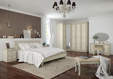 Спальня Адажио 3, тип кровати Корпусные, цвет Валенсия