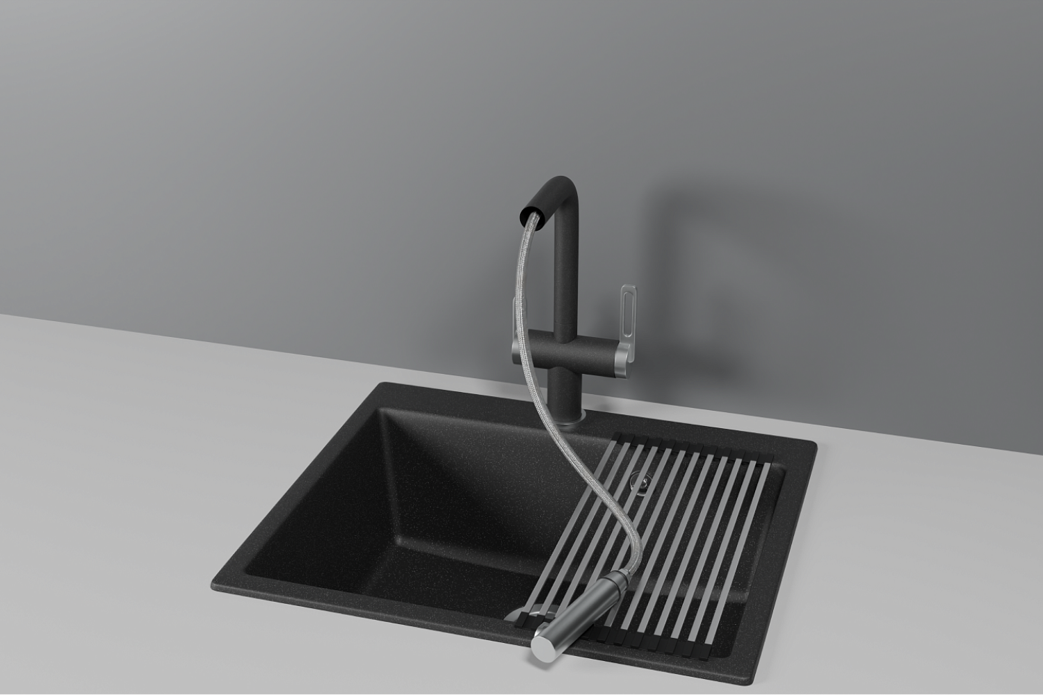 Распродажа - изображение №5 "Смеситель кухонный с выдвижным изливом GR-8170"  на www.Angstrem-mebel.ru